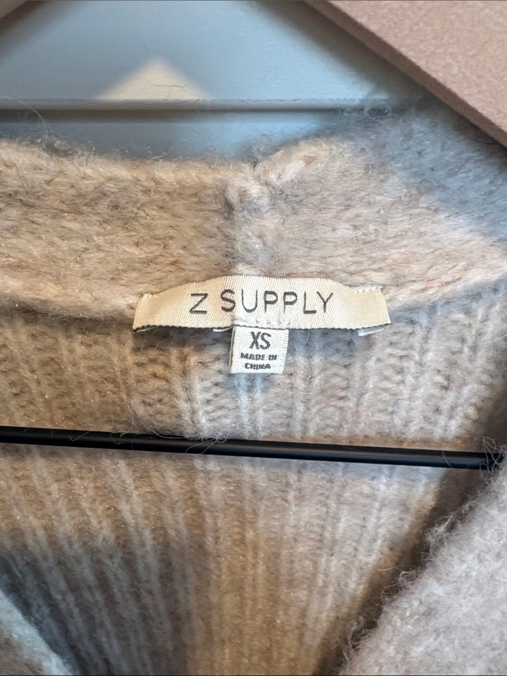 Z Supply Cozy Ribbed Cardigan in Light Beige - Picture 2 of 3